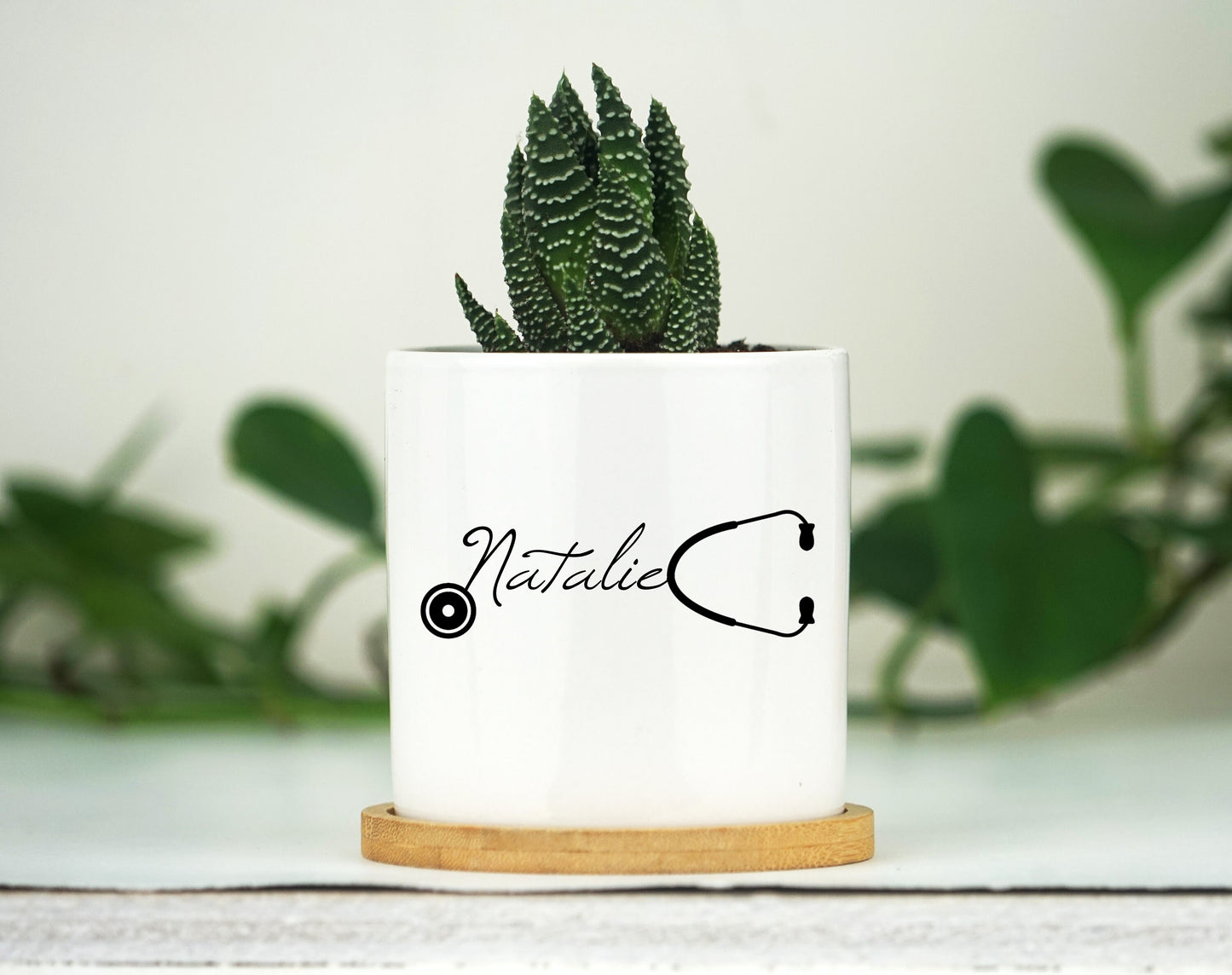 Personalized Nurse Gift Box - 3" White Ceramic Pot - Personalized Nurse Gift, RN, Nurse Gift, Doctor Gift, Nurse Assistant, Nursing Student