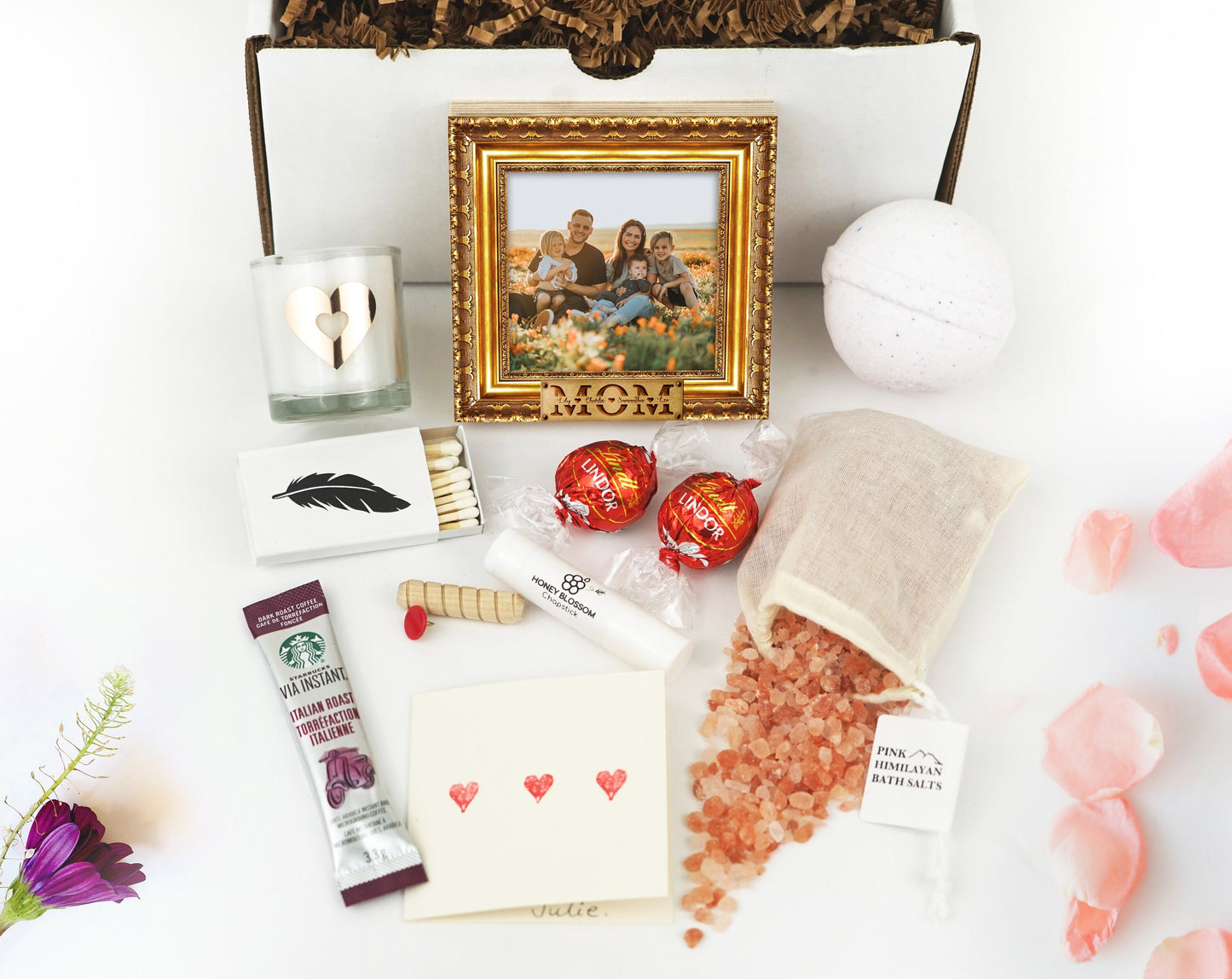 Personalized Gift For Mom - 4" or 6" NOT GOLD FRAME Photo Block - Personalized Mother's Day Gift Frame - Faux Gold Photo Frame - Custom Mom