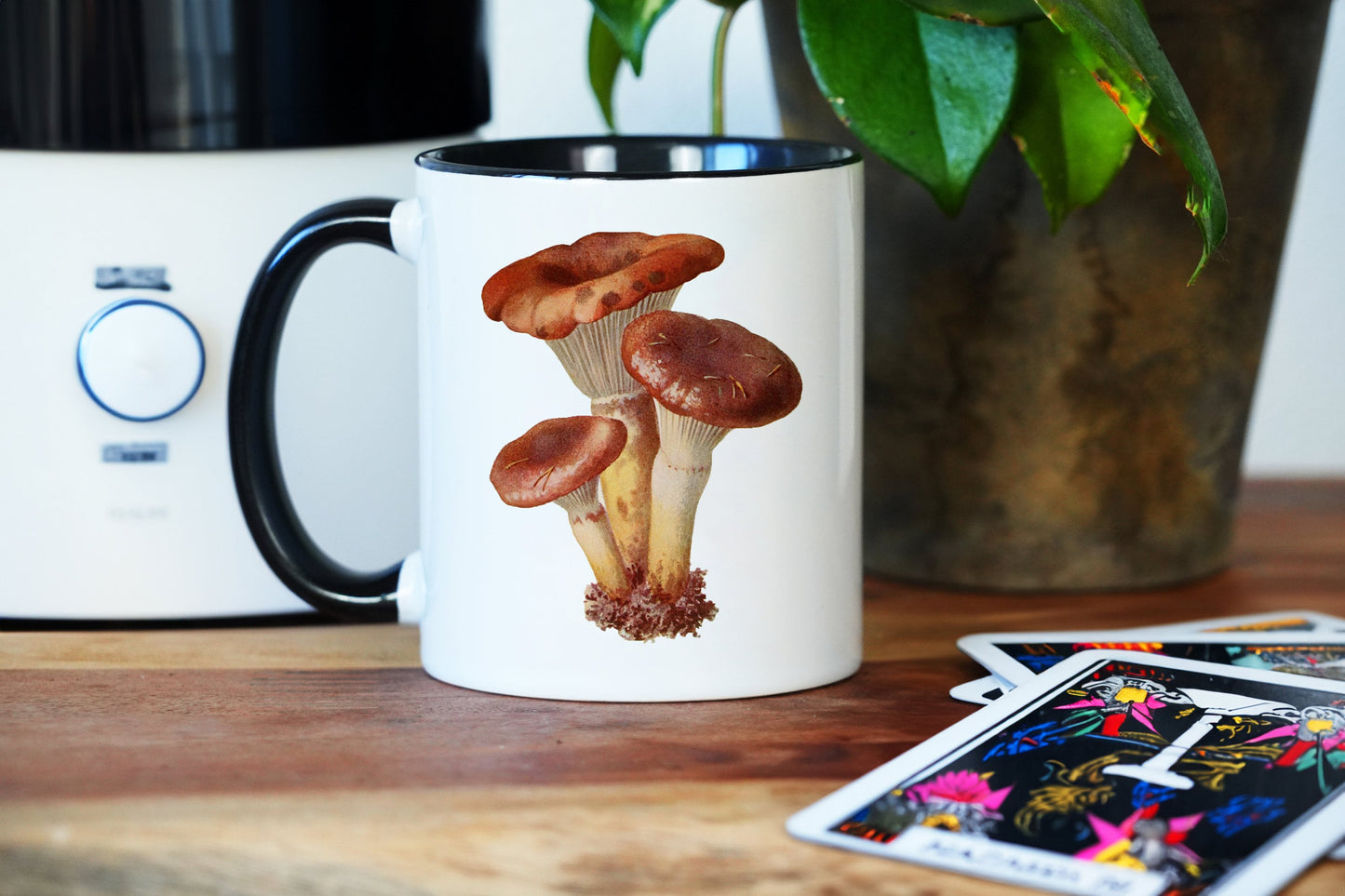 Mushroom Mug Gift Box - 11oz Black Mug - Mushroom Coffee Mug, Spa Gift Box, Girlfriend Wife Gift Idea, Care Package For Her, Mushroom Decor