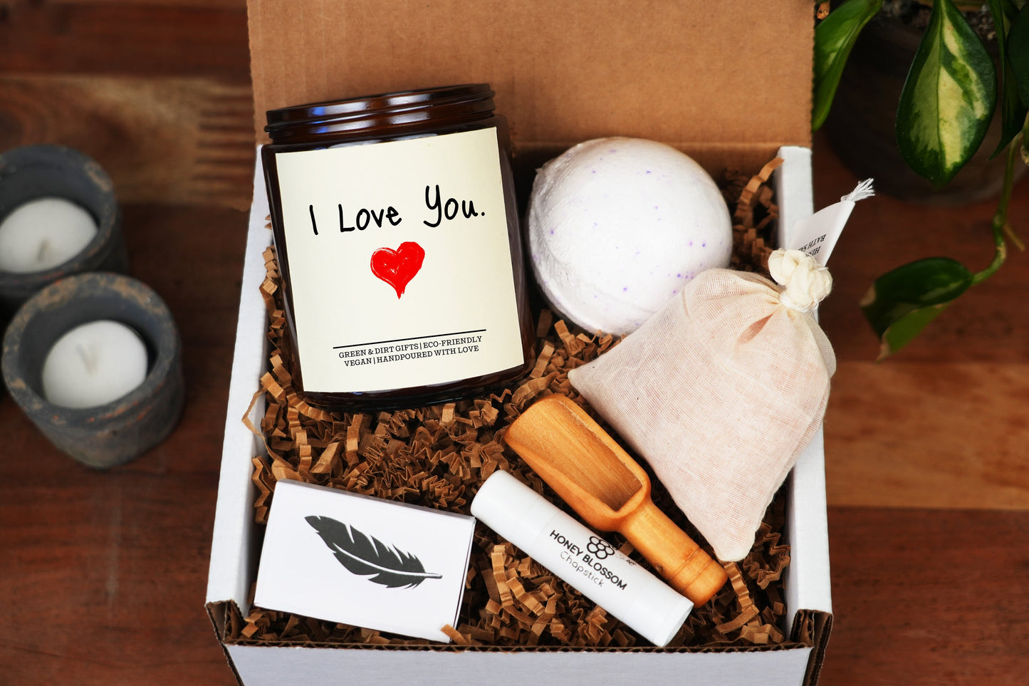 Engagement Gift - 9oz Soy Candle - Care Package For Her, Spa Gift Box, Gift for Her, Anniversary Gift, Best Friend Gift, I Love You Gift