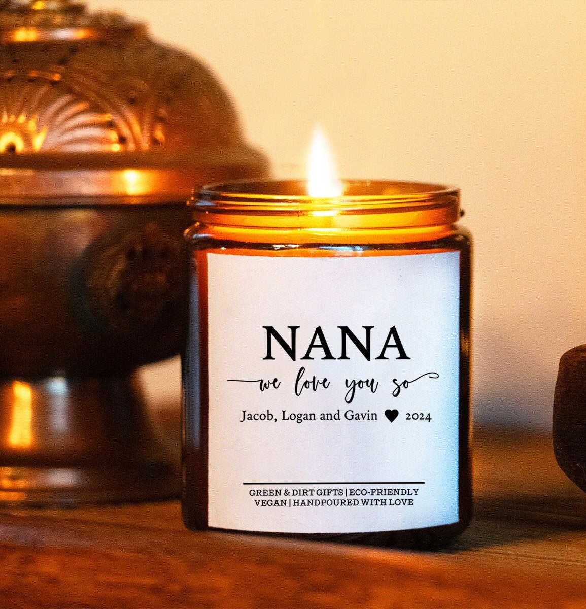 Nana Gift - 9oz Soy Custom Candle - New Baby Gift, Grandma Gift, Gift For Nana, Gift Mimi Gifts Gigi, Mother's Day,