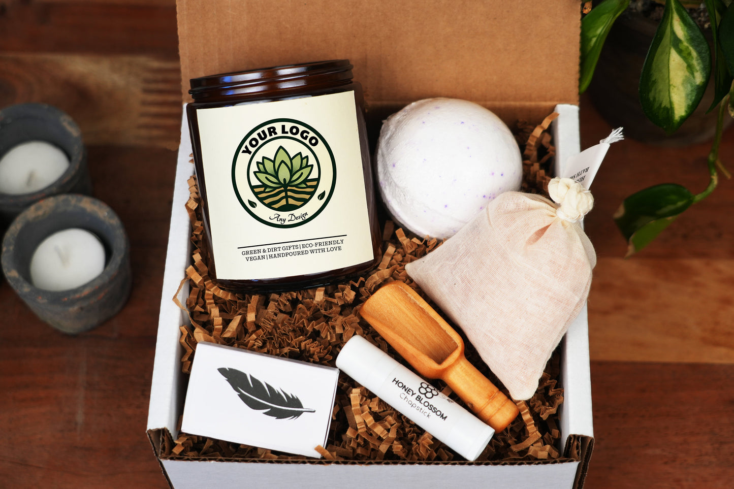 Candle With Custom Business Logo - 9oz Soy Candle - Personalized Corporate Gift - Company Gift - Coworker Gift - Boss Gift - Candle Logo