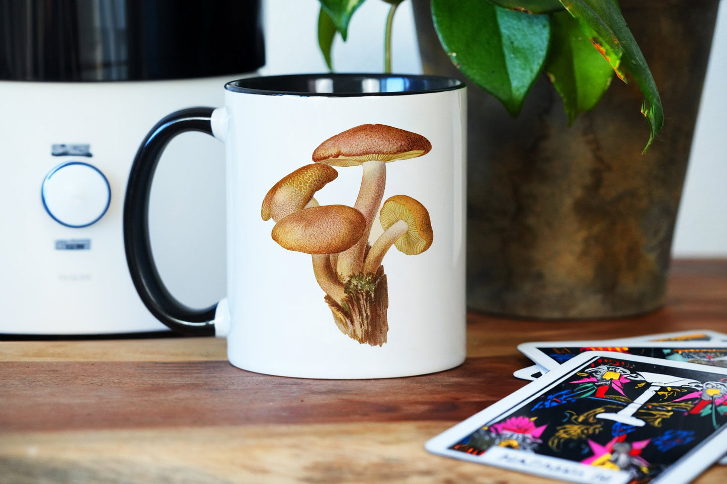 Mushroom Mug Gift Box - 11oz Black Mug - Mushroom Coffee Mug, Spa Gift Box, Girlfriend Wife Gift Idea, Care Package For Her, Mushroom Decor