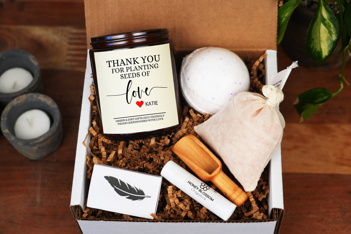 Teacher Gift -9oz Candle -Thank You For Helping Me Grow Gift, Graduation Gift, Teacher Gift Gift Box,Teacher Gifts Bulk