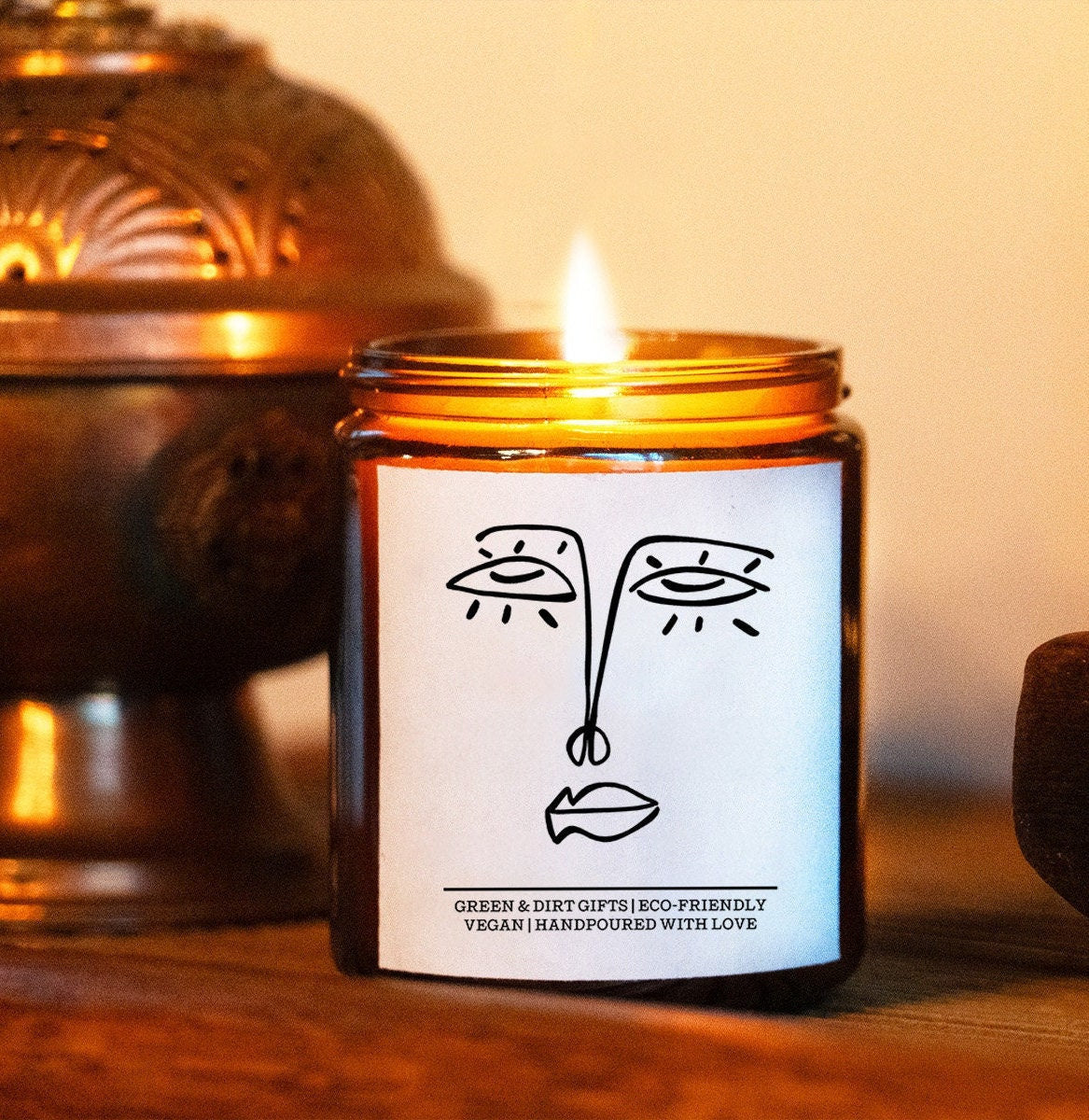 Face Candle -9oz Candle- Self Care Gift Box, Care Package For Her, Gift Baskets for Women, Get Well Soon