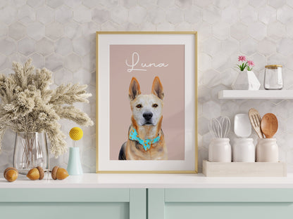 Custom Pet Portraits Using Pet Photo Personalized Digital Dog Portraits Cat Portraits Custom Dog Portraits Custom Pet Art Pet Drawing