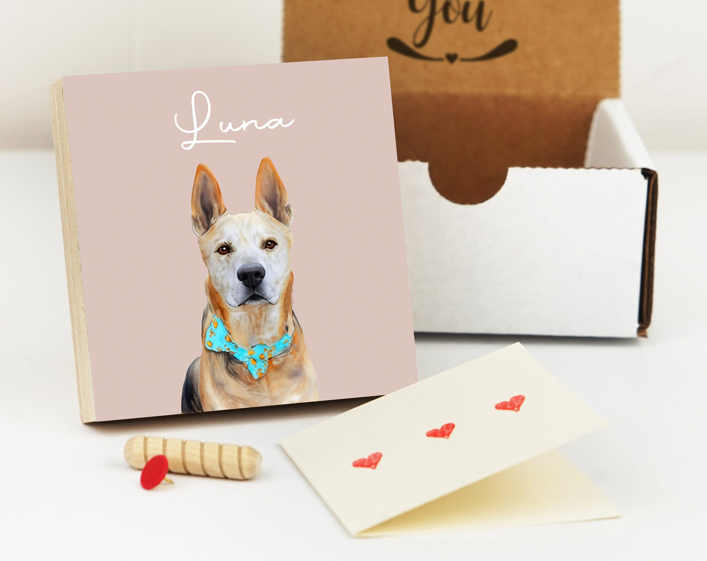Personalized Pet Memorial Printed 4" or 6" - Wood Photo Block - Dog Loss Gift - Dog Memorial Frame - Pet Loss Gift Dog - Pet Memorial