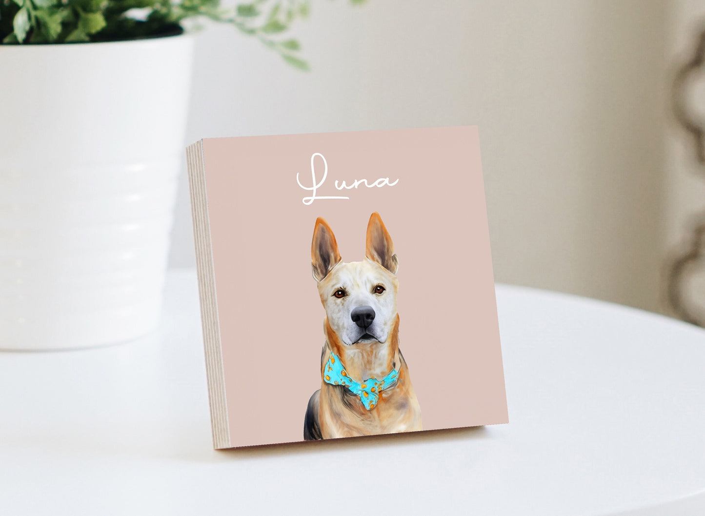 Personalized Pet Memorial Printed 4" or 6" - Wood Photo Block - Dog Loss Gift - Dog Memorial Frame - Pet Loss Gift Dog - Pet Memorial