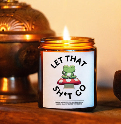 Let That Sh*t Go Self Care gift box -9oz Candle -Self Care Gift Box, Care Package For Her, Gift Baskets for Women, Get Well Soon, Funny Gift