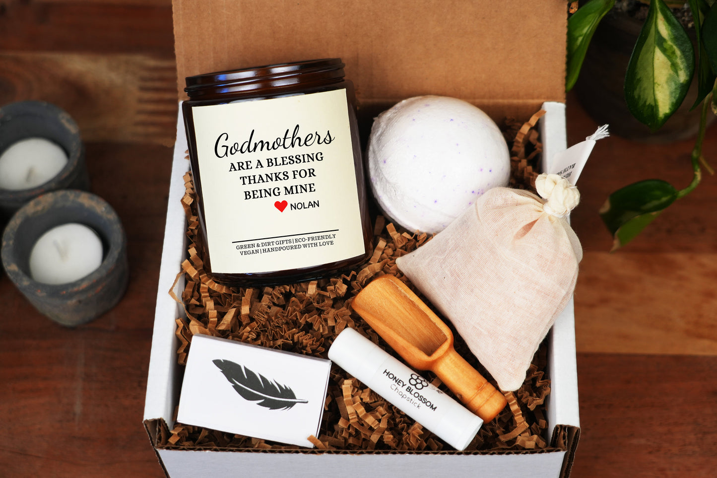 Godmother Proposal Gift Candle - 9oz Soy Custom Candle - Will You Be My Godmother, New Baby Gift, Naming Day Gift, Godmother Proposal Box