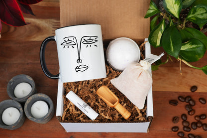 Face Mug - 11oz Coffee Mug - Home Decor Mug, Spa Gift Box, Art Mug, Art Lover, One Line Art, Thank you gift Box, Self Care Gift Box