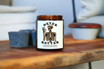 Never Better Self Care gift box -9oz Candle -Self Care Gift Box, Care Package For Her, Gift Baskets for Women, Get Well Soon, Funny Gift