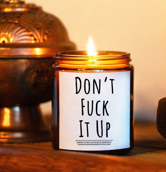 Don't Fuck It Up Gift Box -9oz Candle - Funny Candle Gift, Gift Box For Men, Gift For Boyfriend, Gift for Him, Groomsmen Gift Box, Best Man