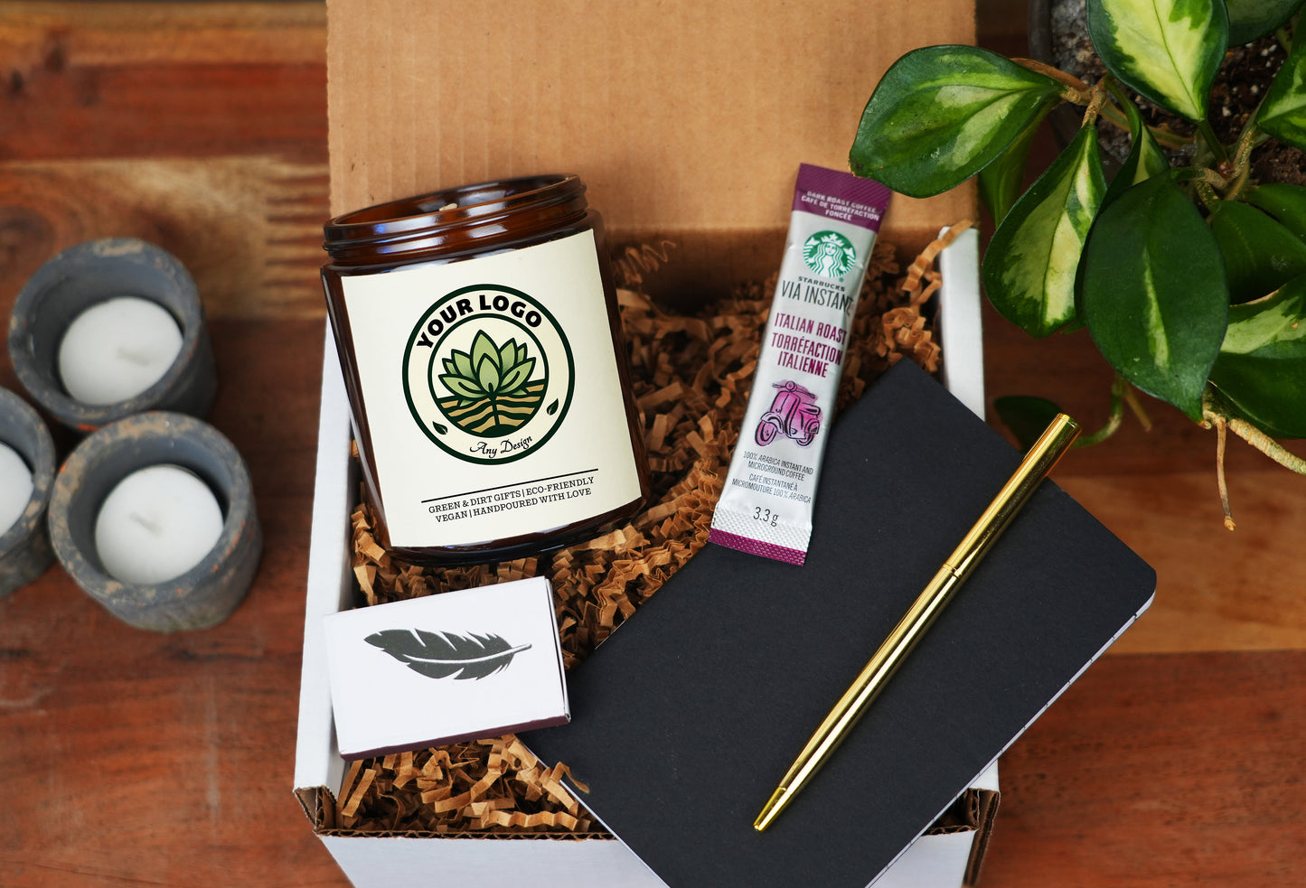 Candle With Custom Business Logo - 9oz Soy Candle - Personalized Corporate Gift - Company Gift - Coworker Gift - Boss Gift - Candle Logo