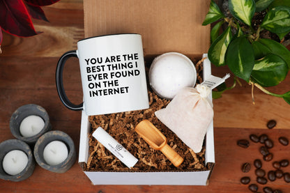 Engagement Gift Box - 11oz Coffee Mug - Spa Gift Box, Newly Engaged Gift, Couples Gift Box, Engaged Gifts, Best Thing On I Found On Internet