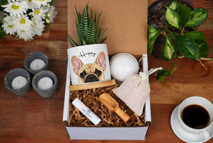 Personalized Dog Planter (ANY DOG!) - 3" White Ceramic Pot - French Bulldog Gift, Dog Lover Gift, Dog Gifts, Dog Mom, Dog Memorial Gift