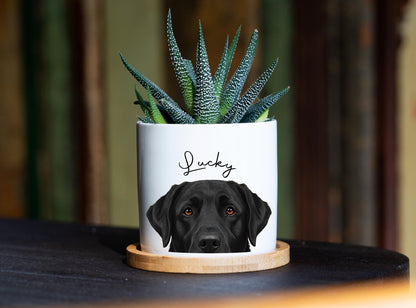 Personalized Dog Planter (ANY DOG!) - 3" White Ceramic Pot - French Bulldog Gift, Dog Lover Gift, Dog Gifts, Dog Mom, Dog Memorial Gift