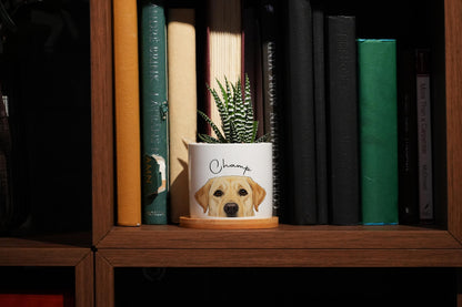Personalized Dog Planter (ANY DOG!) - 3" White Ceramic Pot - French Bulldog Gift, Dog Lover Gift, Dog Gifts, Dog Mom, Dog Memorial Gift