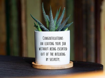 Funny Retirement Gifts for Women Men - Retirement Plant Pot for Boss, Retired Gifts for Coworker, Funny Succulent Planter