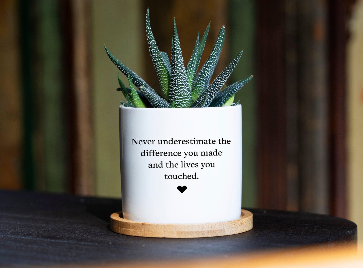 Custom Teacher Gift Box - 3" White Teacher Flower Pot, Thank you gift, Retirement gift for her, Gift for mentor + shipping