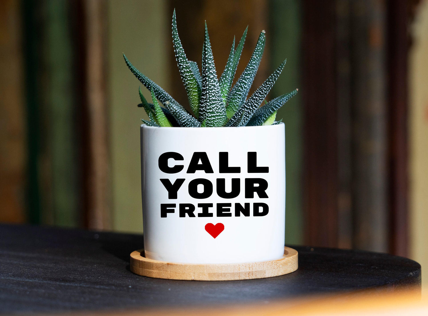 Best Friend Gift Planter Gift - 3" White Ceramic Pot - Work Bestie Gift Idea, Long Distance Gift, Funny Goodbye Gift, Moving Gift
