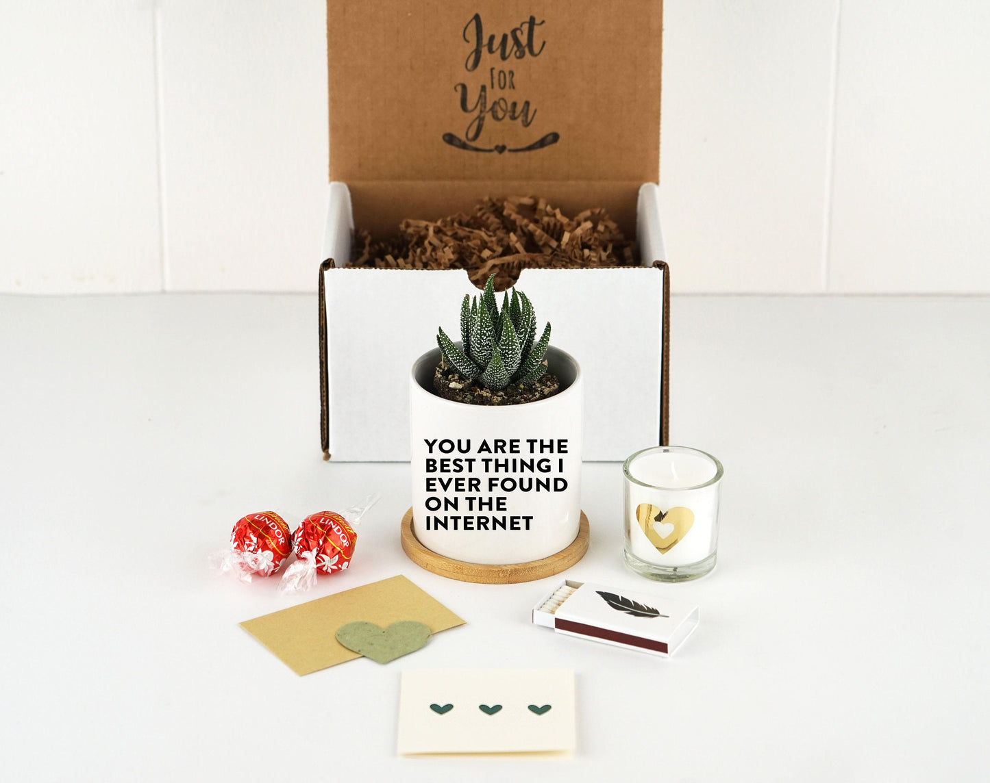 Personalized Engagement Gift - 3" White Ceramic Pot w/ Tray - Personalized Planter, Care Package For Her, Best Friend Gift, Anniversary Gift