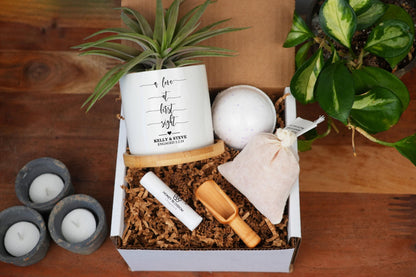 Personalized Planter Engagement Gift - Love At First Sight - 3" White Ceramic Pot w/ Bamboo Tray- Custom Succulent Pot - Newly Engaged