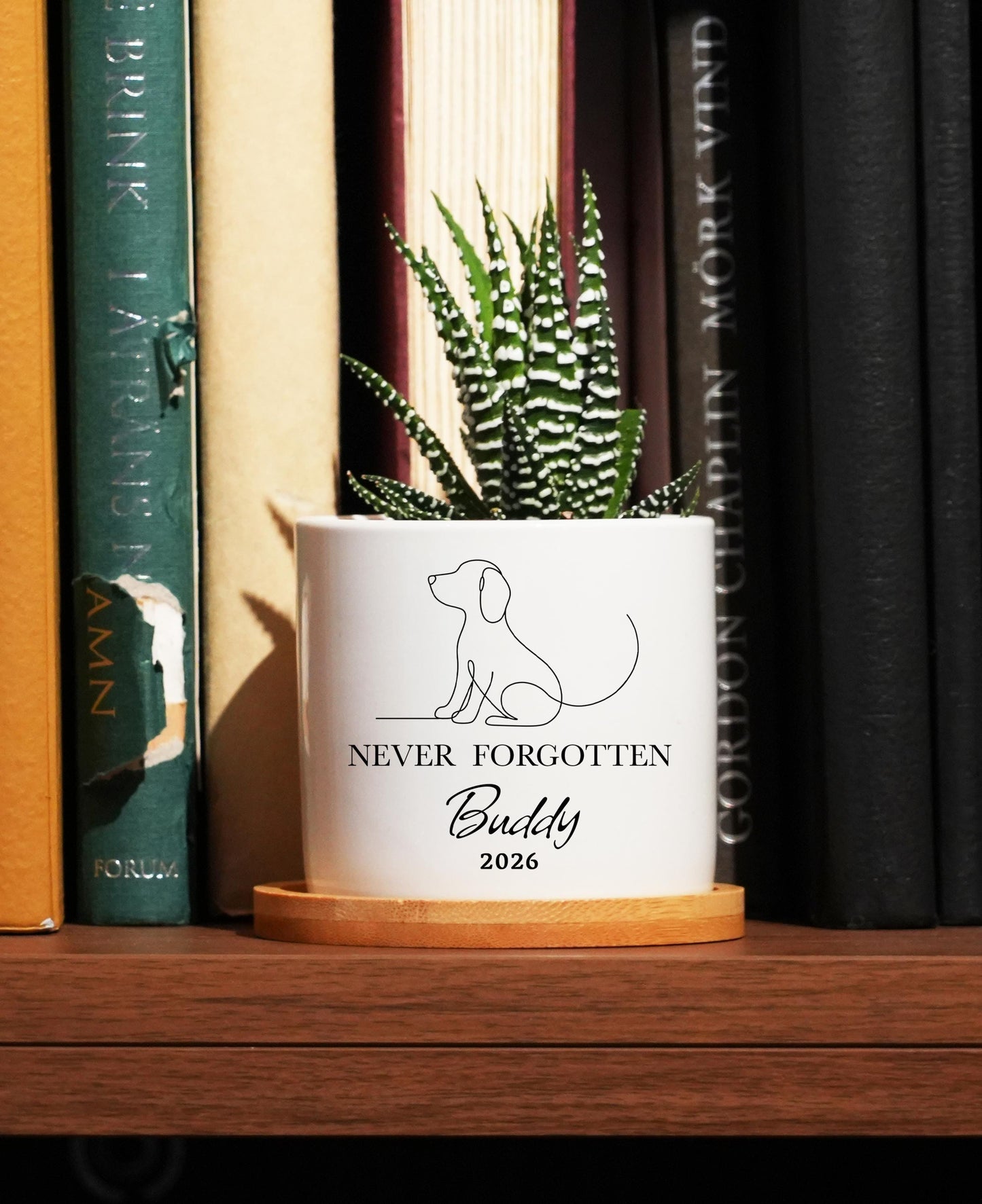Personalized Dog Memorial Planter - In Loving Memory Flower Pot  - Personalized Loss of Dog Gift, Pet Sympathy Gift for Dog Owner