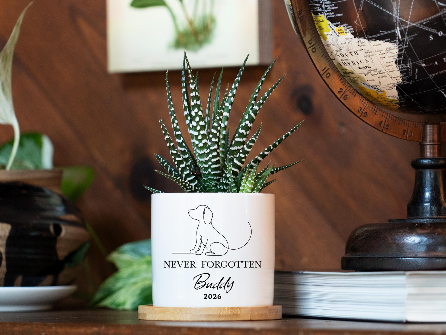 Personalized Dog Memorial Planter - In Loving Memory Flower Pot  - Personalized Loss of Dog Gift, Pet Sympathy Gift for Dog Owner