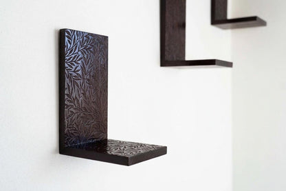 Wooden Engraved Plant Shelf